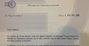 Le Ministère de l'Education Nationale répond à Parent-solo.fr